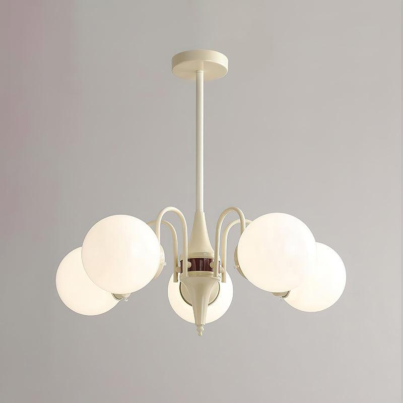 Lustra Chandelier Globe Cream Modern - Letslighting