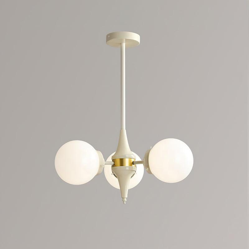 Lustra Chandelier Globe Cream Modern - Letslighting