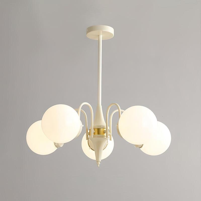 Lustra Chandelier Globe Cream Modern - Letslighting