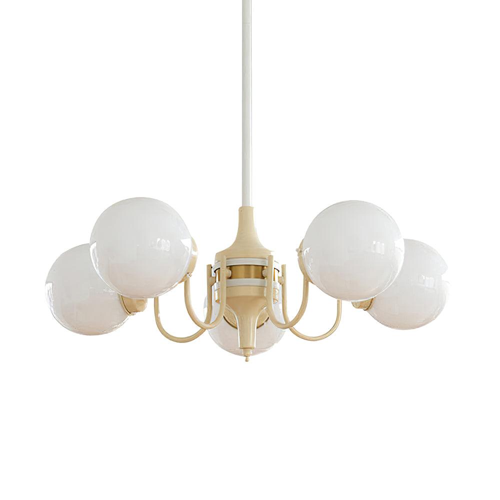 Lustra Chandelier Globe Cream Modern - Letslighting