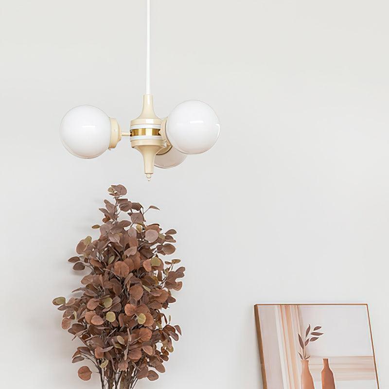 Lustra Chandelier Globe Cream Modern - Letslighting
