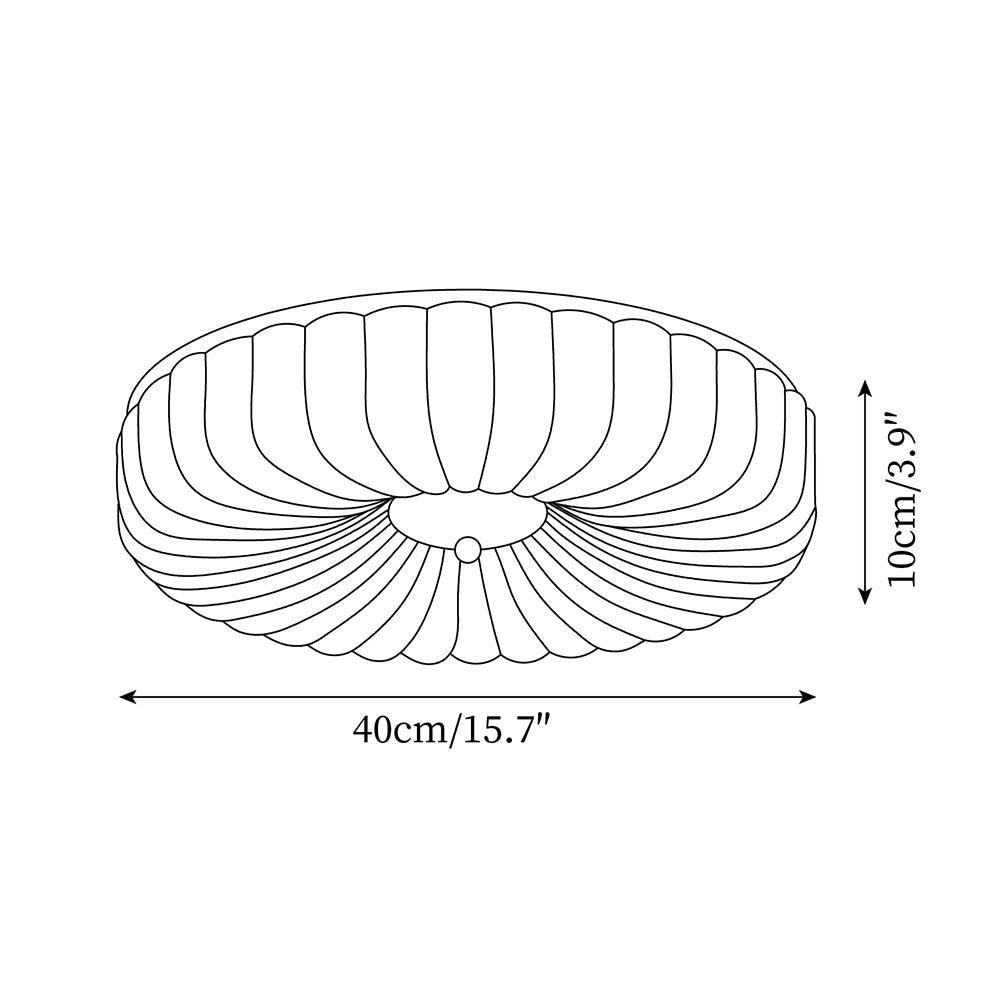 Mivone Cream Glass Flush Mount Ceiling Light - Letslighting