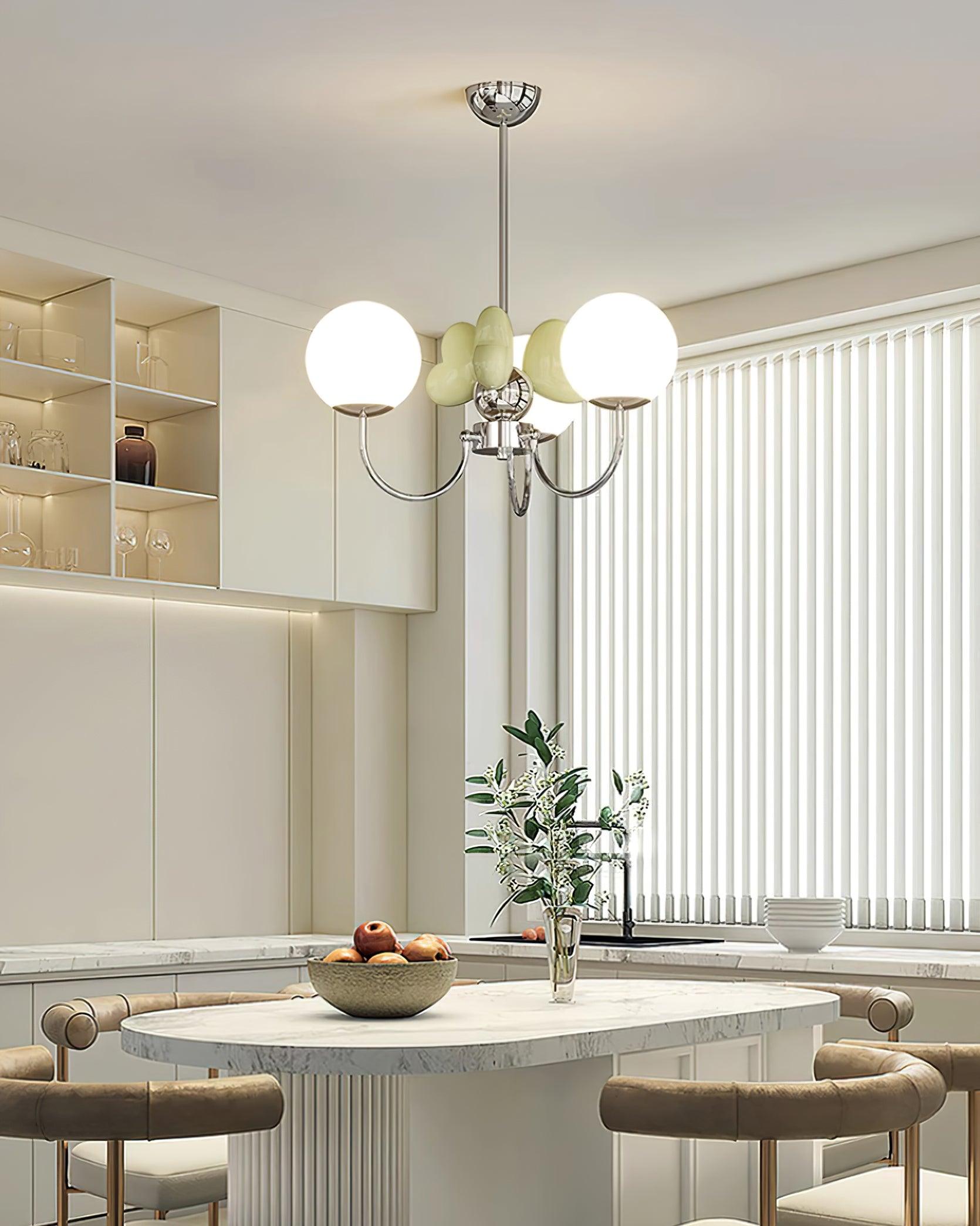 Nica Chandelier Elegant Cream Simplicity - Letslighting