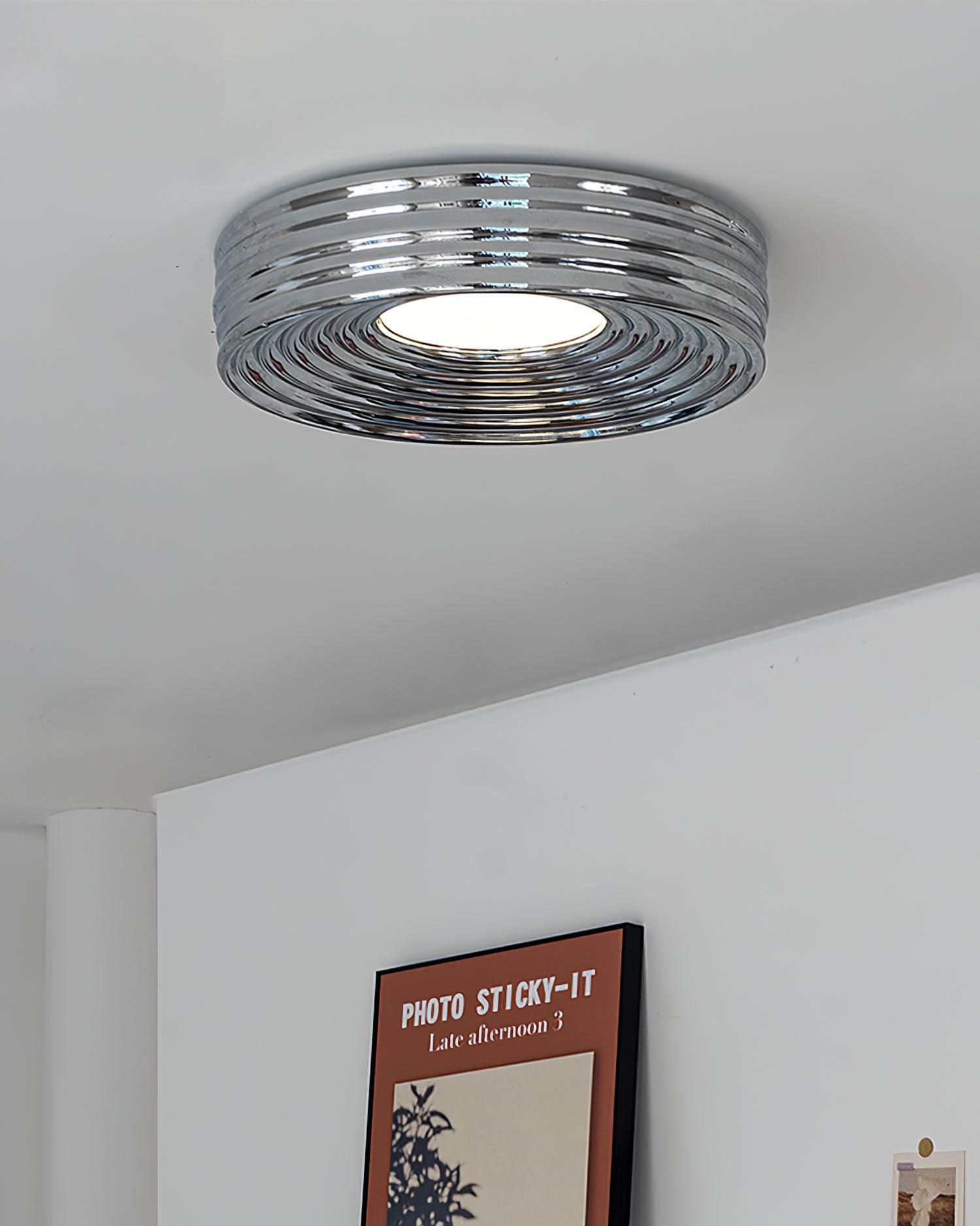 Ceiling Light Ribbed Acrylic Canopy Textured Fixture - Letslighting