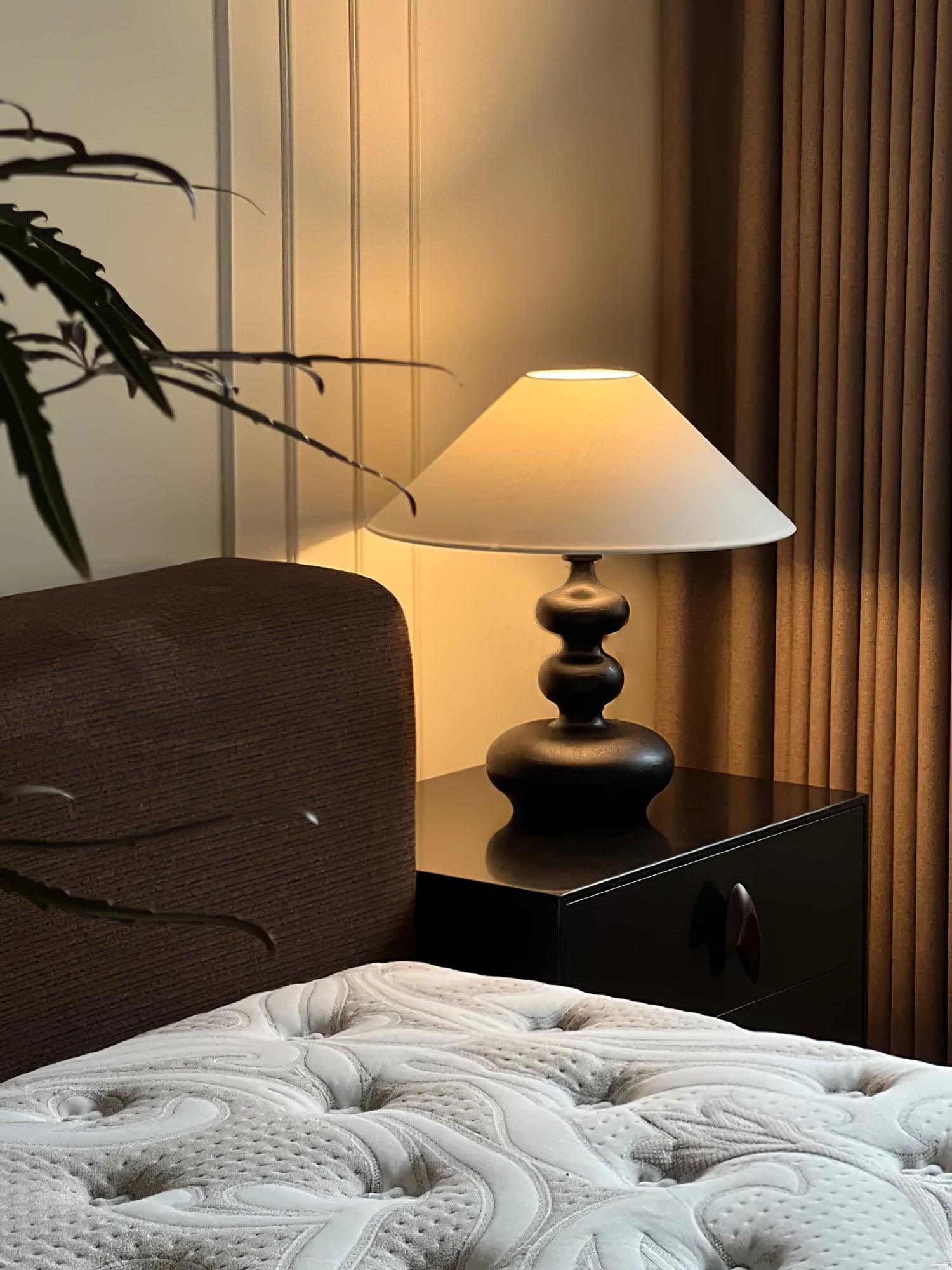 Aurain Wood Fabric Vintage Table Lamp - Letslighting