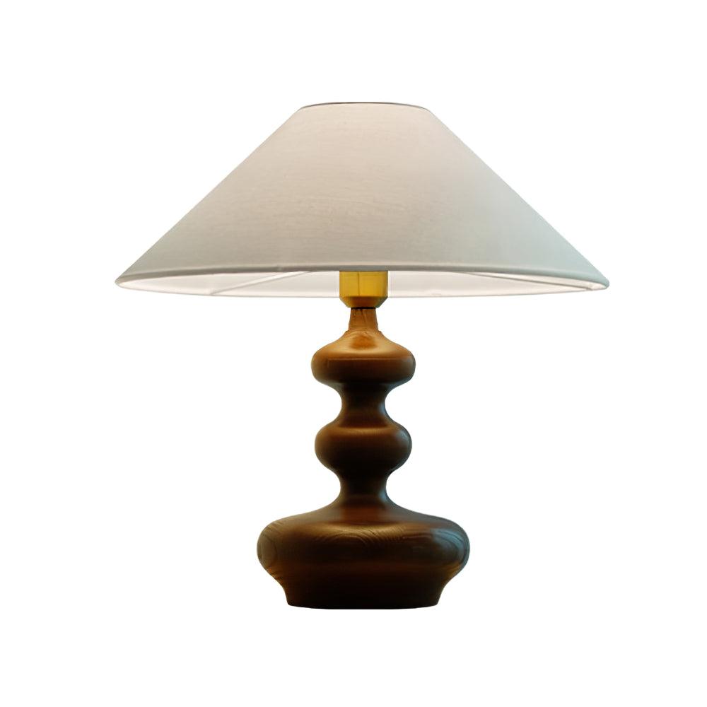 Aurain Wood Fabric Vintage Table Lamp - Letslighting
