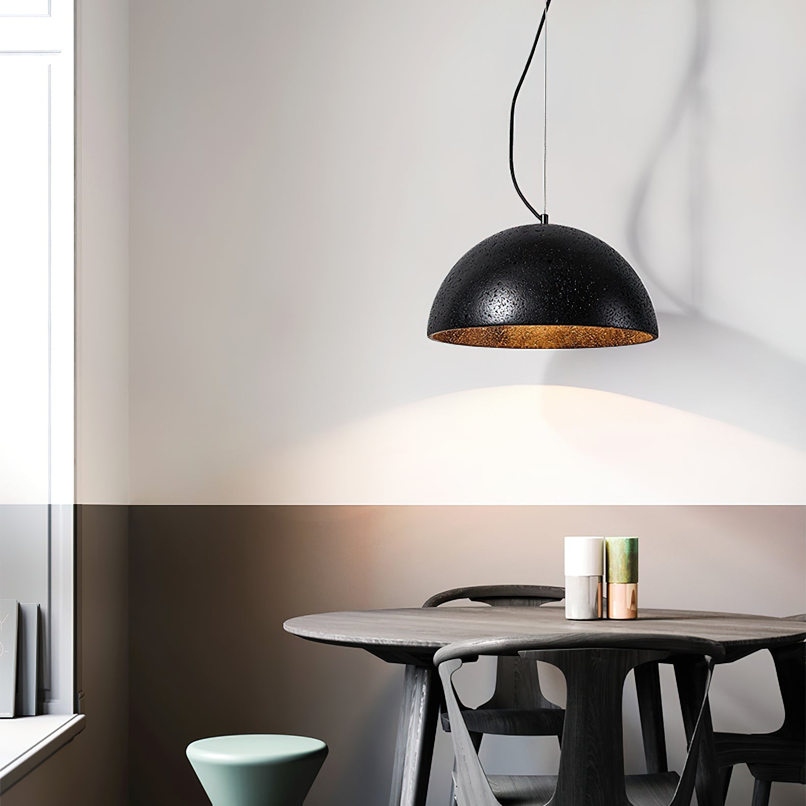 Avdoraris Dome-Shaped Travertine Pendant Light - Letslighting