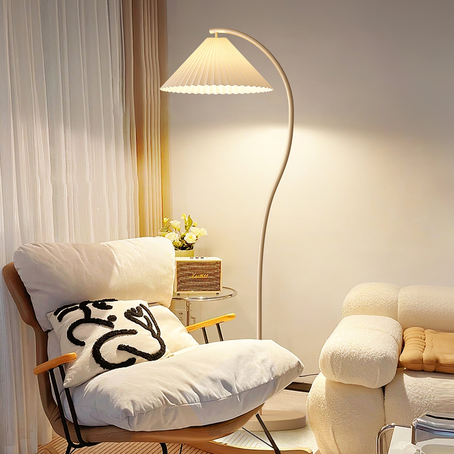 Elysia Minimalist Fabric Floor Lamp - Letslighting