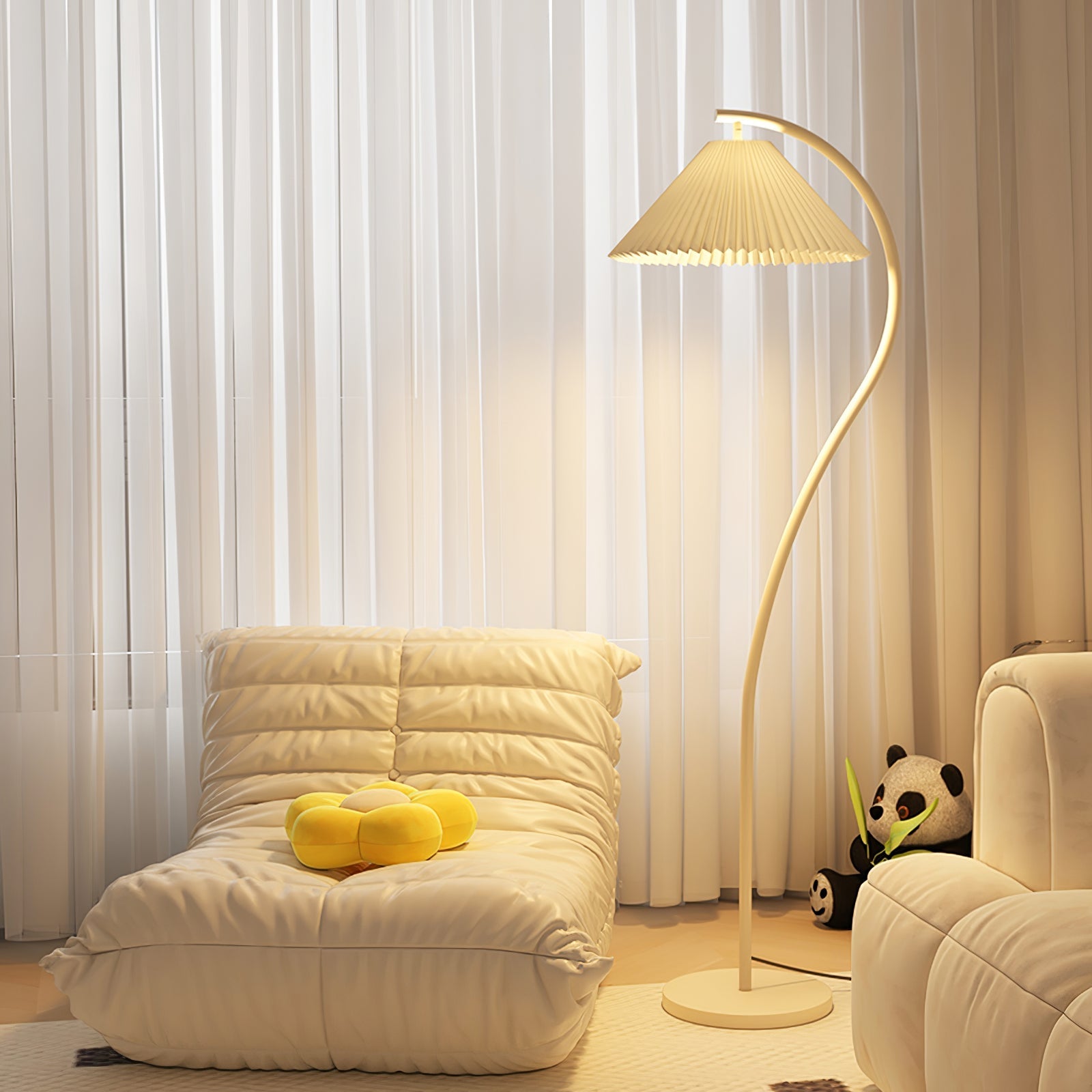 Elysia Minimalist Fabric Floor Lamp - Letslighting