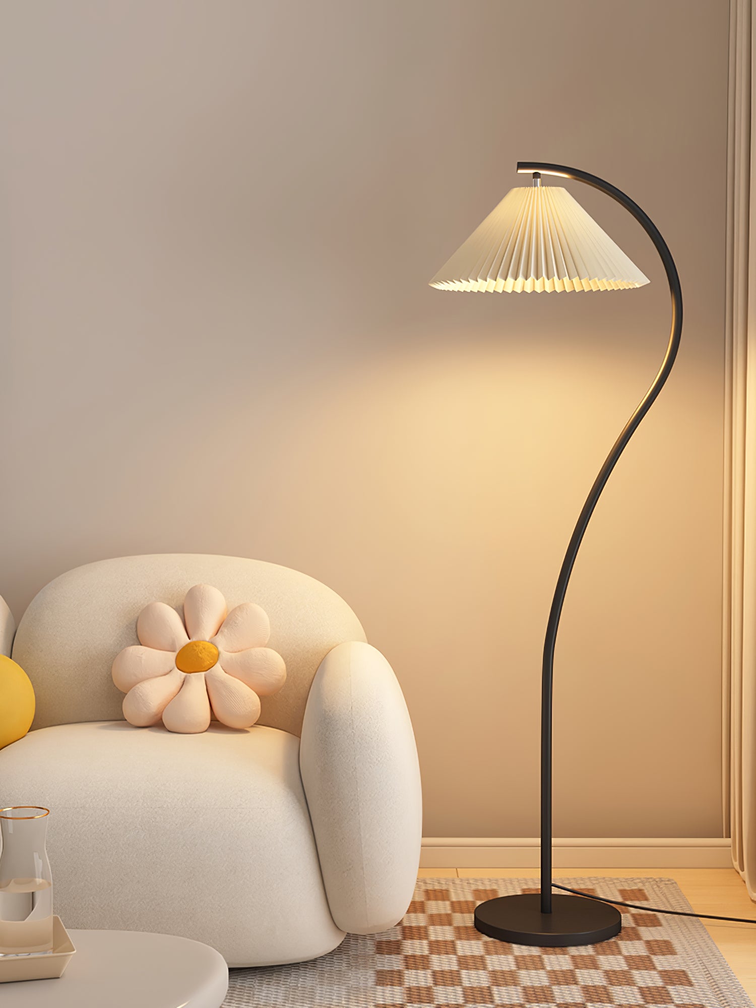 Elysia Minimalist Fabric Floor Lamp - Letslighting