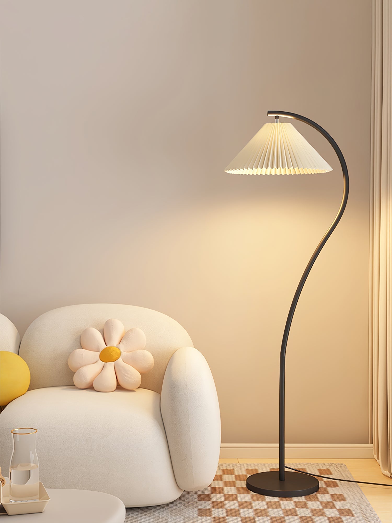 Elysia Minimalist Fabric Floor Lamp - Letslighting