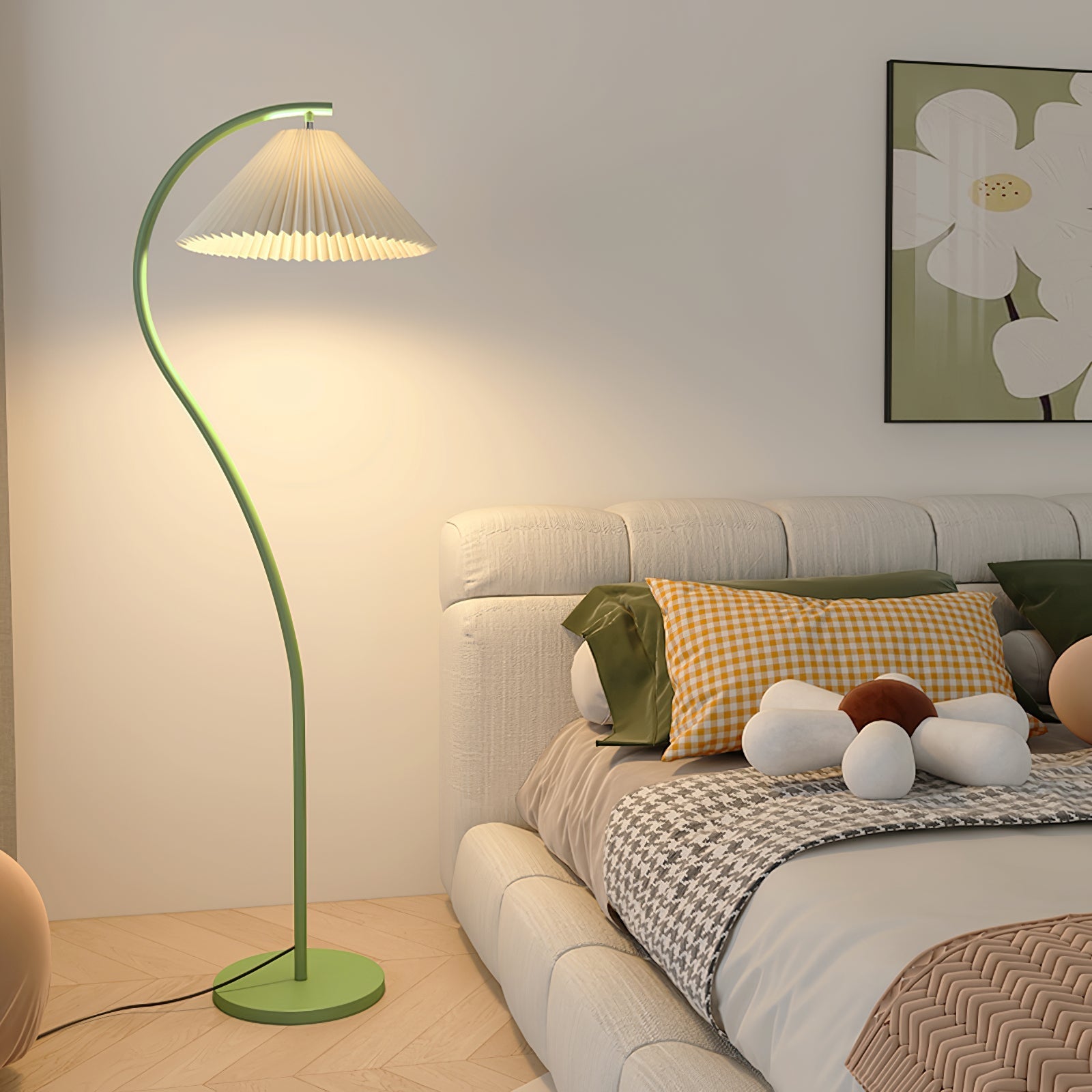 Elysia Minimalist Fabric Floor Lamp - Letslighting