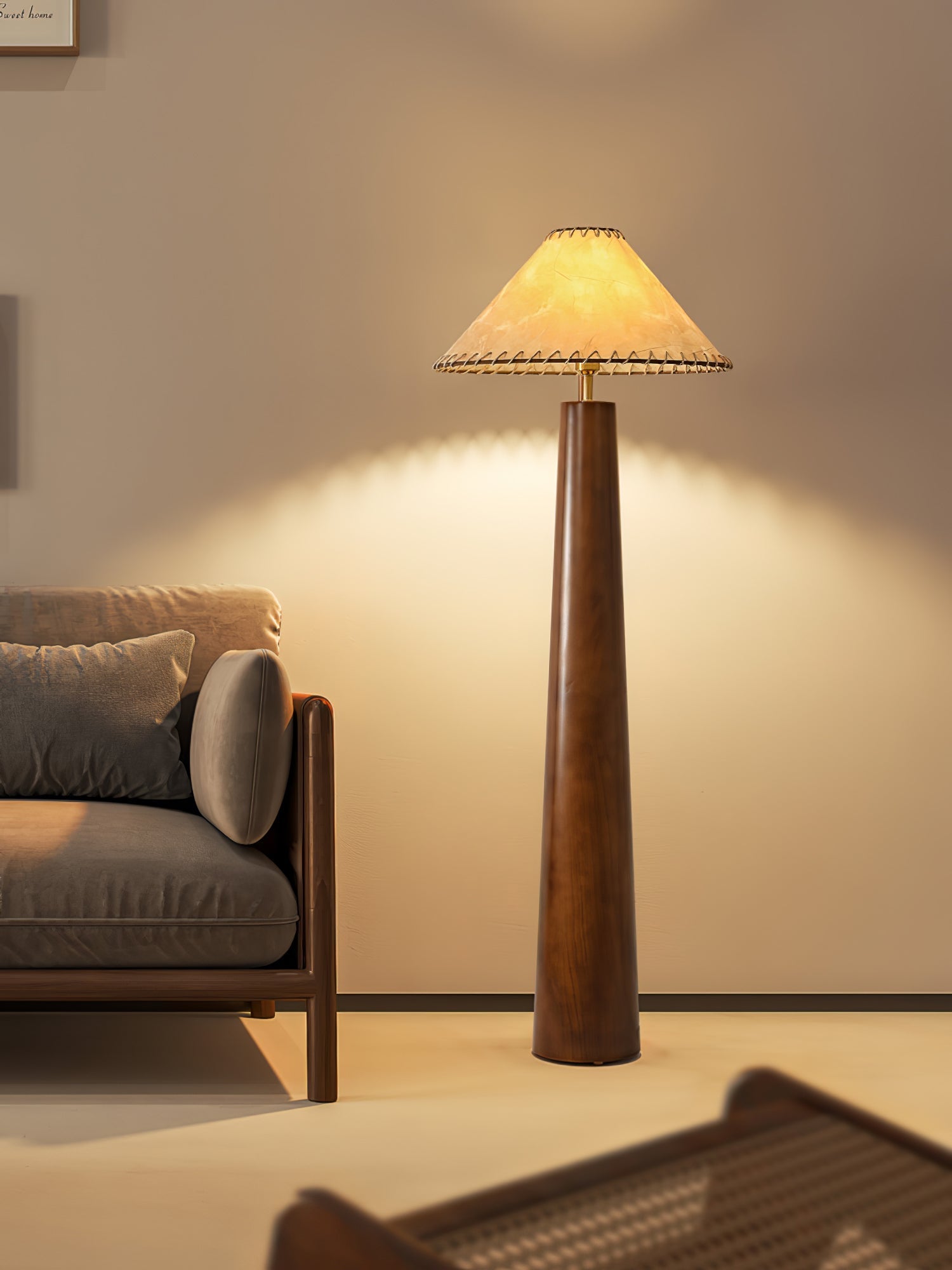 Kaelin Wooden Column Floor Lamp - Letslighting
