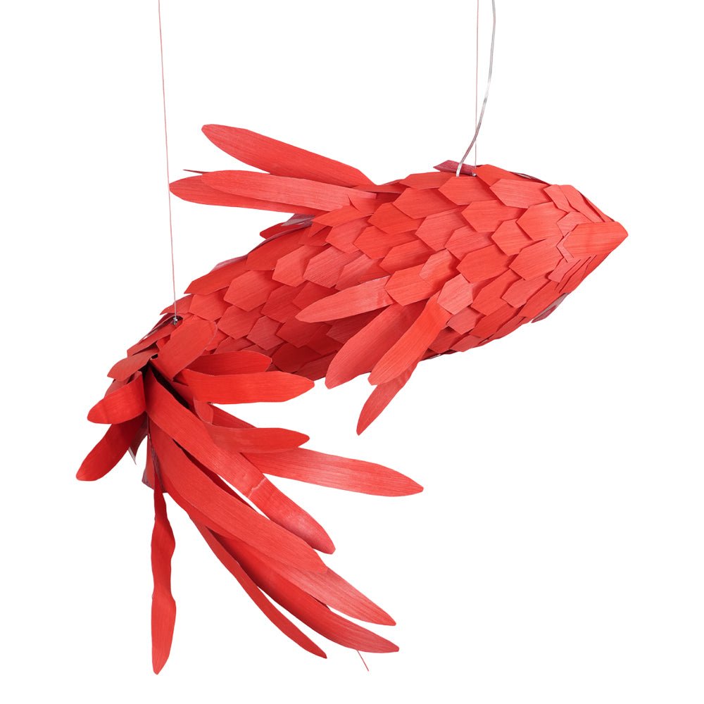 Vamararae Crimson Swirl Koi Pendant Light - Letslighting
