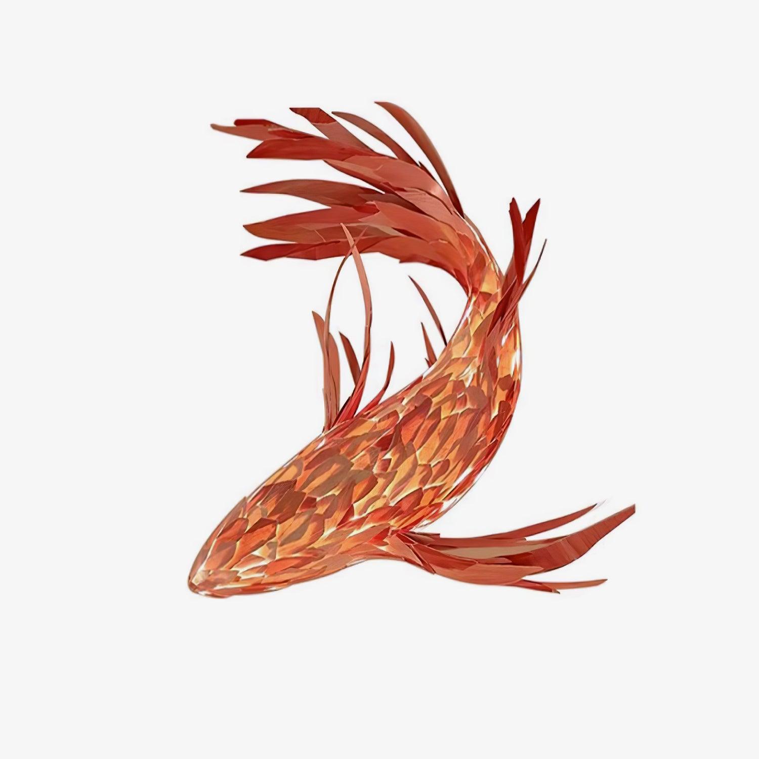 Vamararae Crimson Swirl Koi Pendant Light - Letslighting