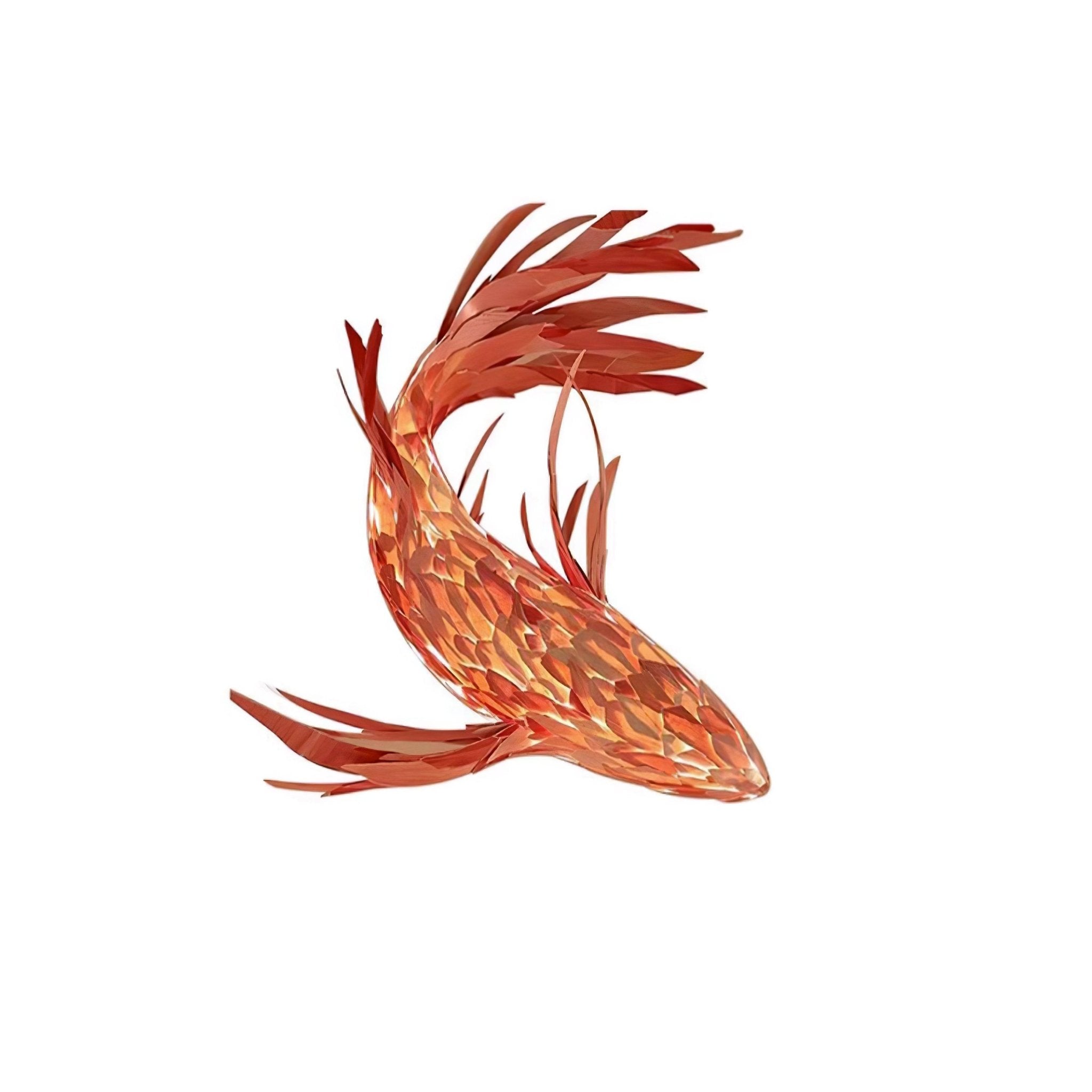 Vamararae Crimson Swirl Koi Pendant Light - Letslighting