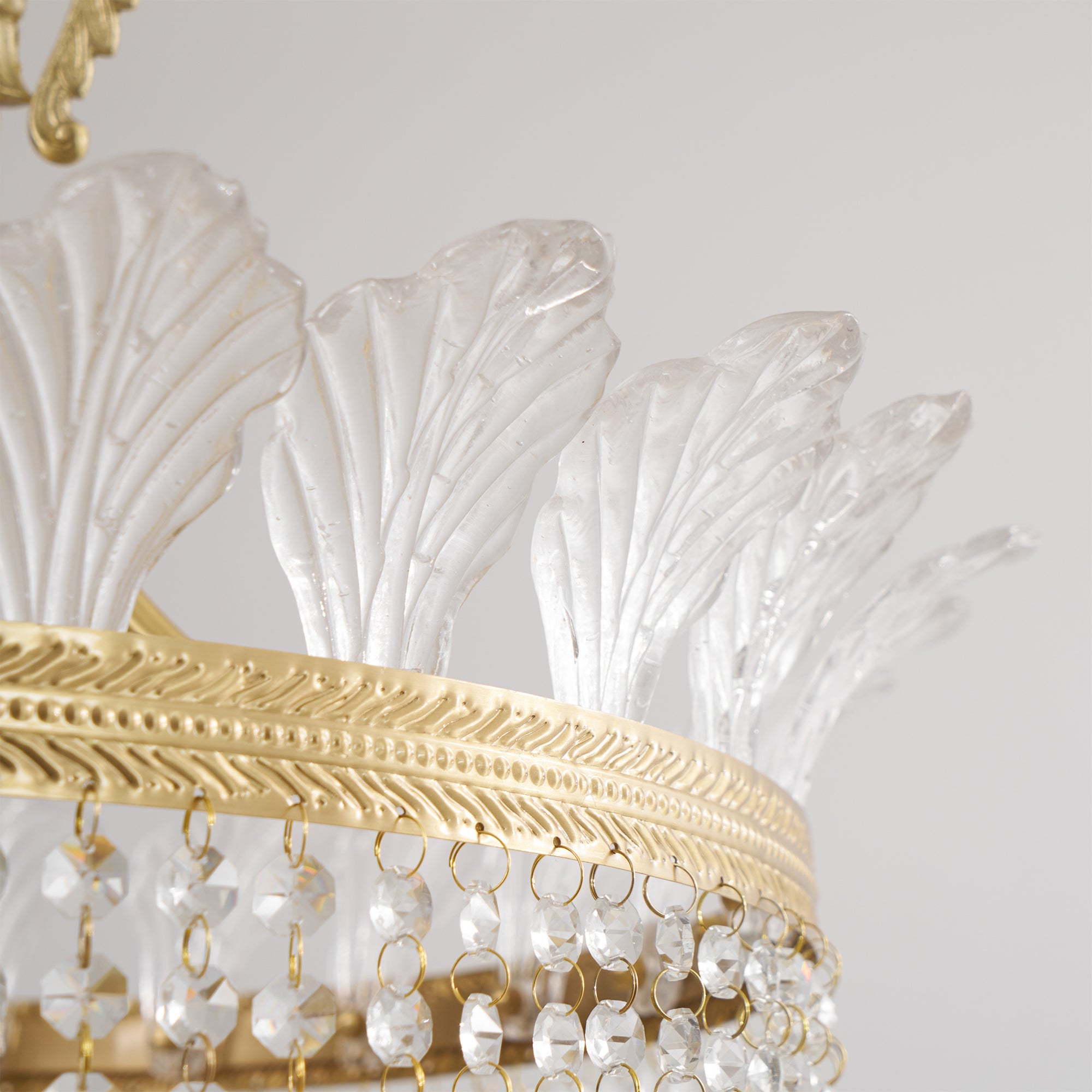 Kristy  Chandelier Brass & Crystal