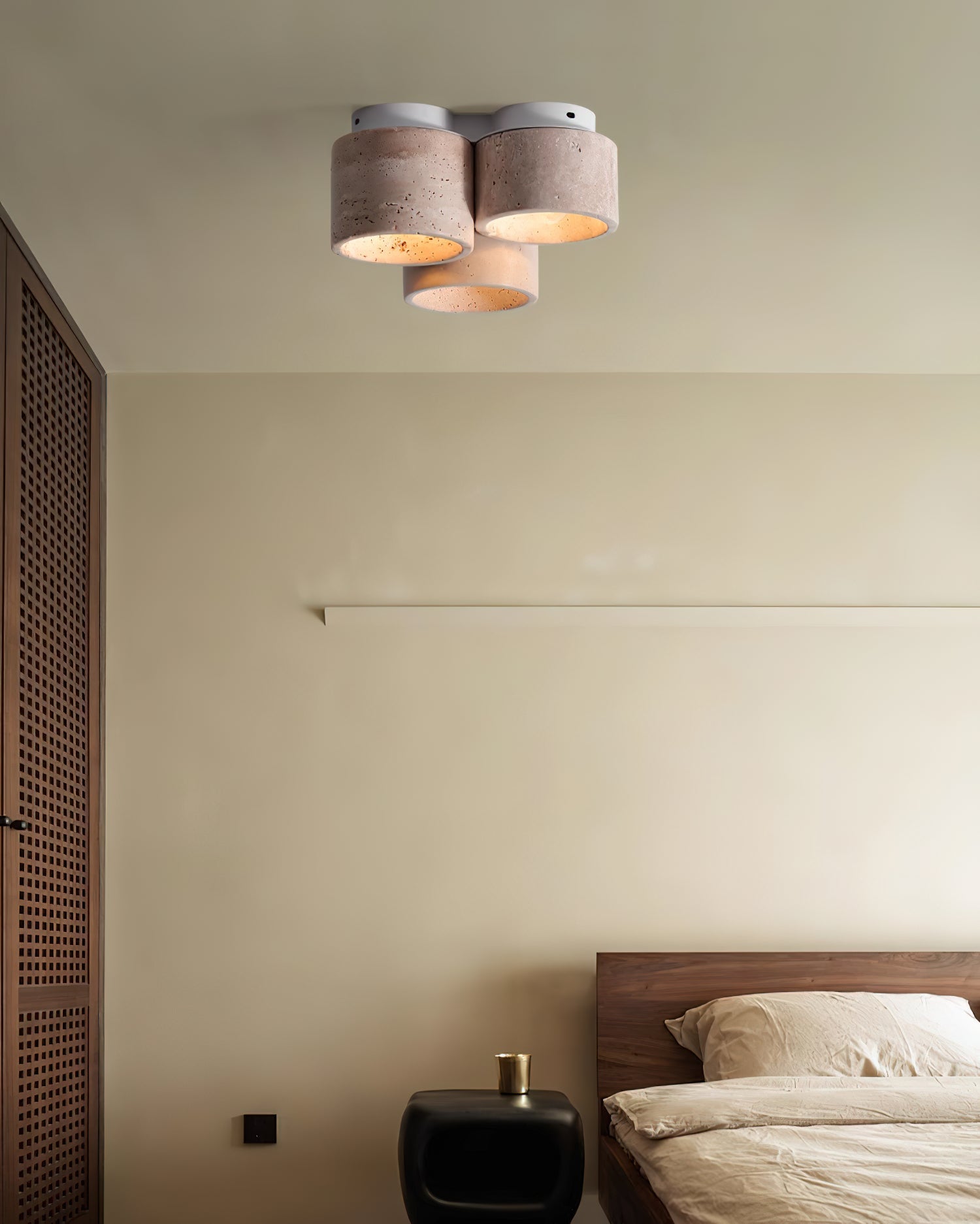 Ritta Ceiling Light 3 head Travertine - Letslighting