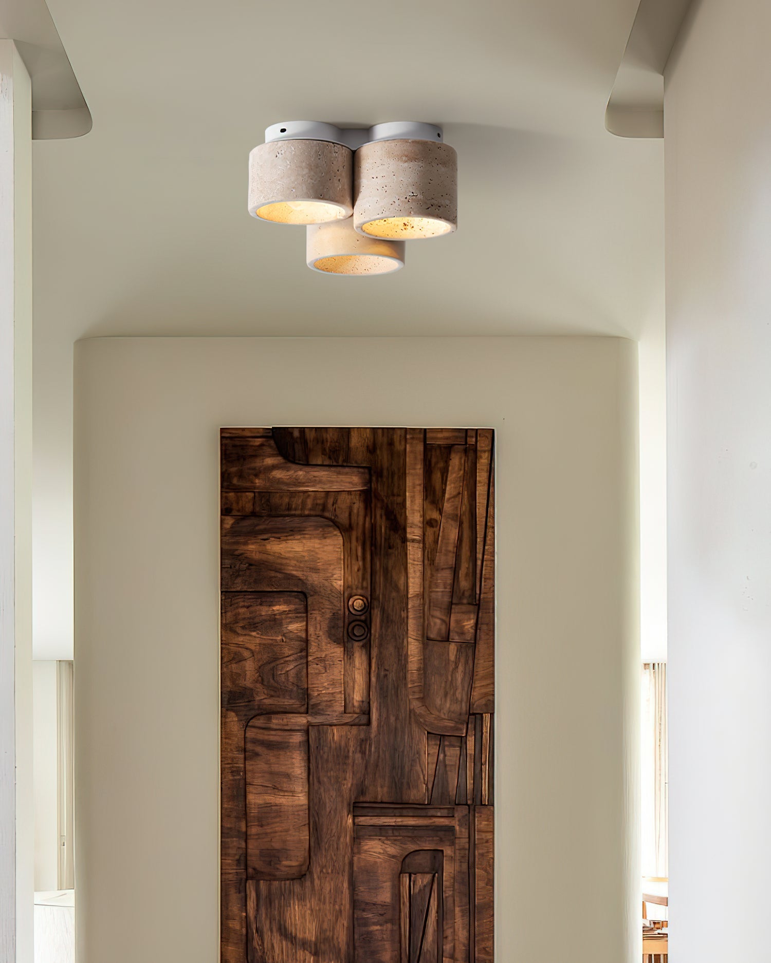 Ritta Ceiling Light 3 head Travertine - Letslighting