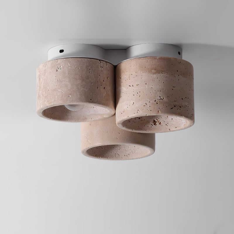 Ritta Ceiling Light 3 head Travertine - Letslighting