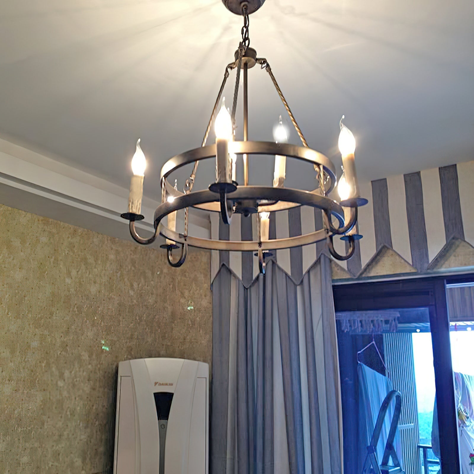 Woven Classic Wagon Wheel Plastic Chandelier - Letslighting