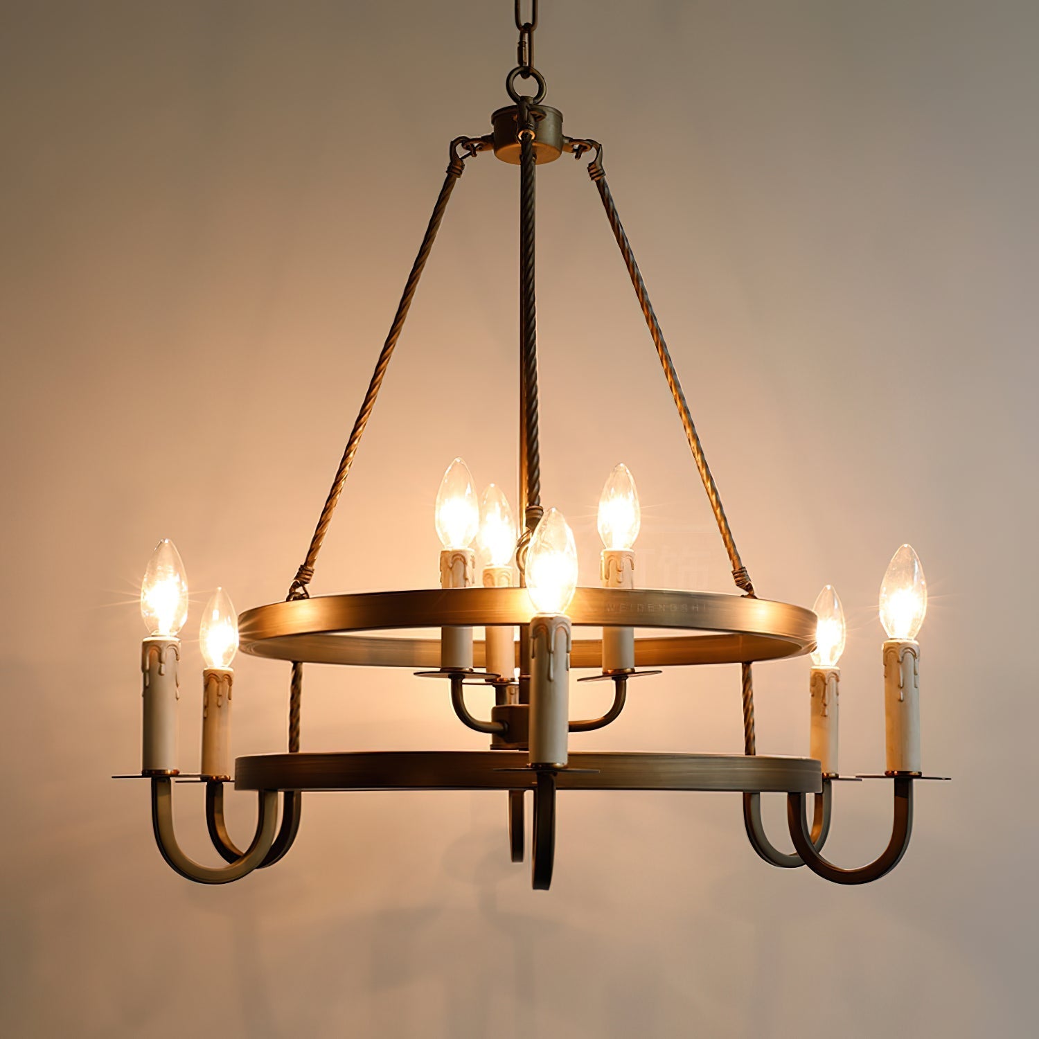 Woven Classic Wagon Wheel Plastic Chandelier - Letslighting