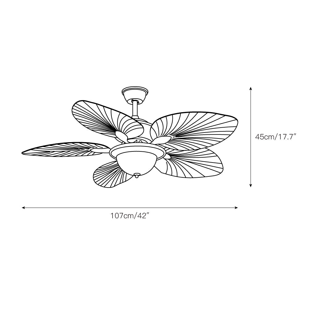 Yearn Natural Classic Walnut Acrylic Ceiling Fan Light - Letslighting