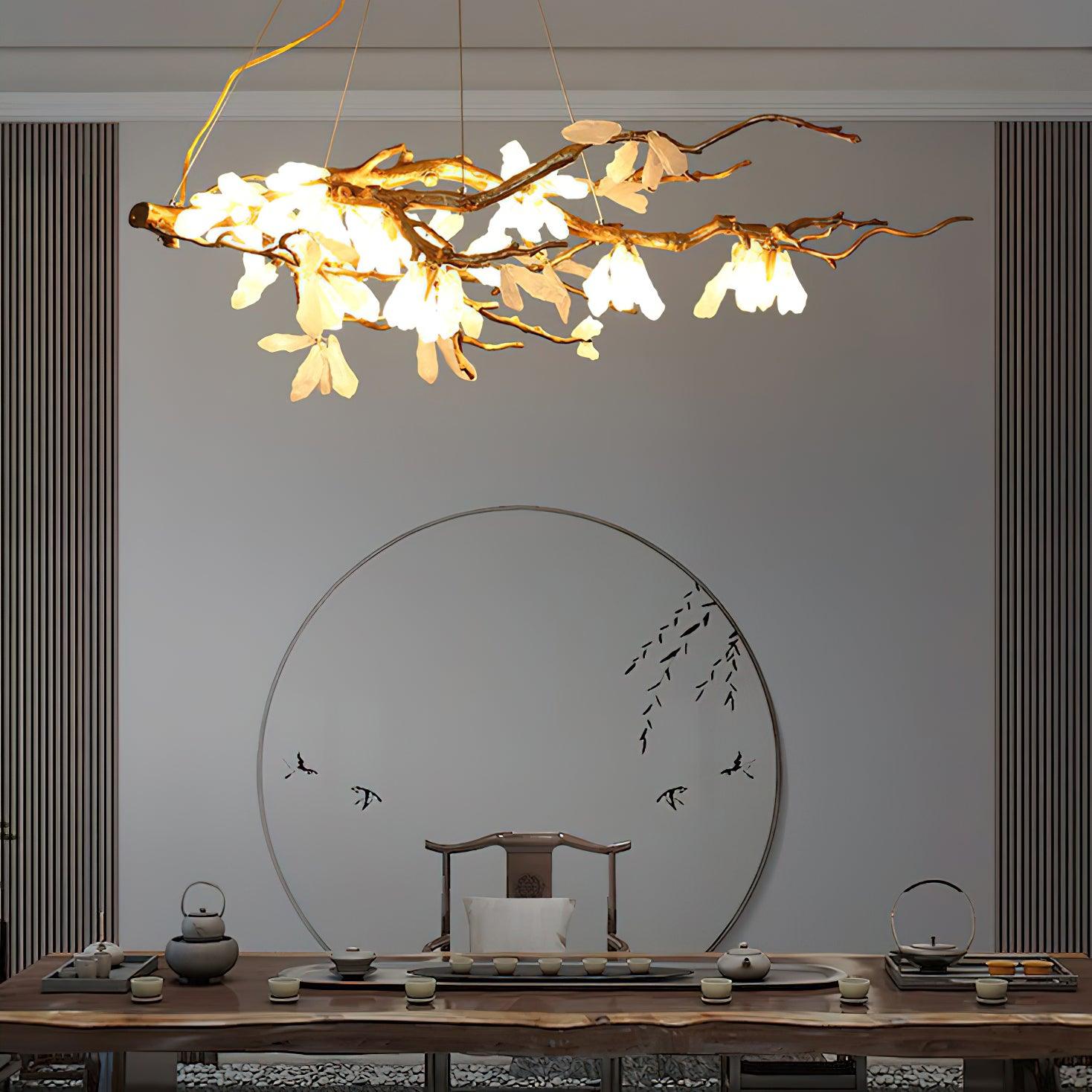 Lustra Chandelier Branch Stone Organic - Letslighting