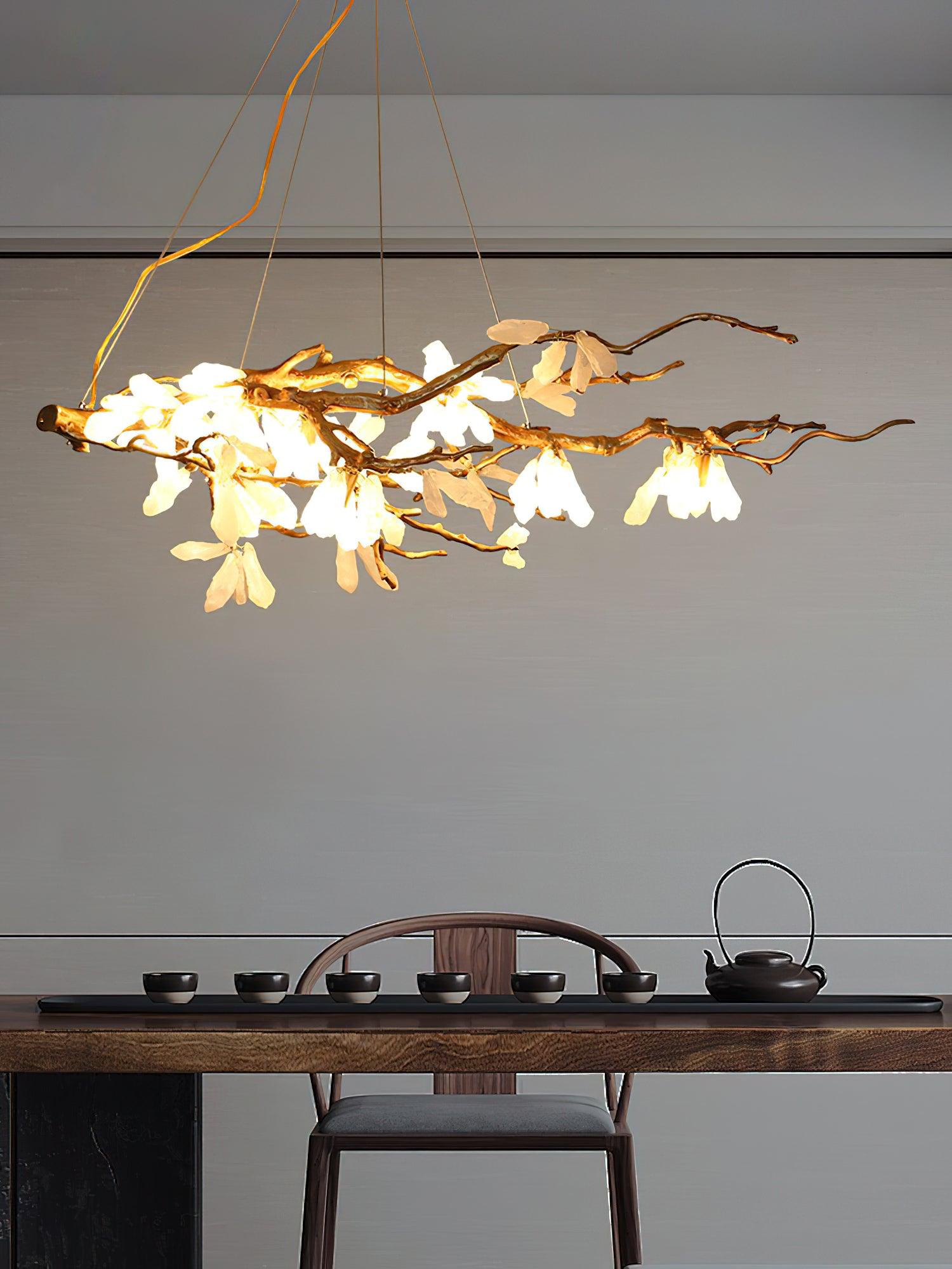 Lustra Chandelier Branch Stone Organic - Letslighting