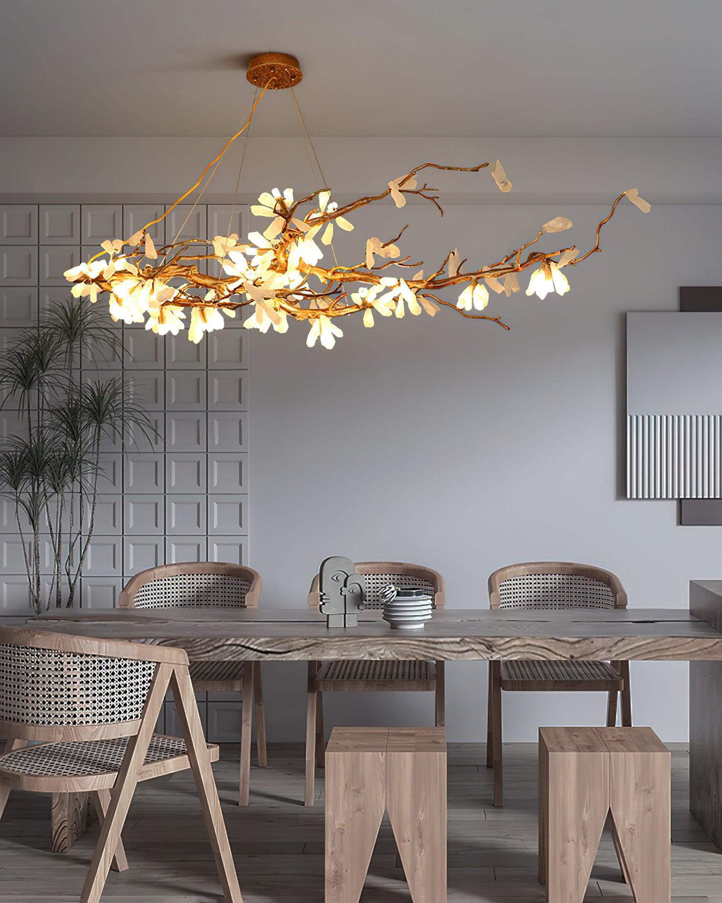 Lustra Chandelier Branch Stone Organic - Letslighting