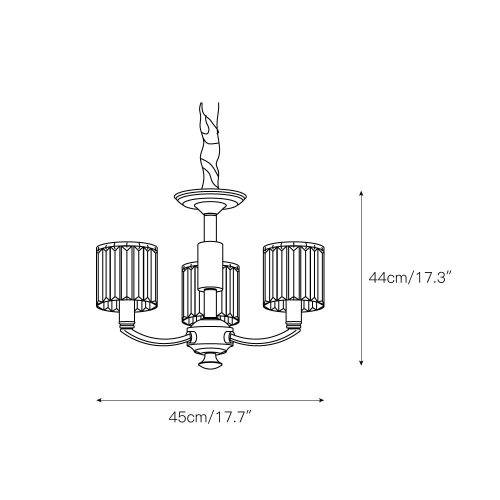 Amber Individual Creativity Column Brass Crystal Chandelier - Letslighting