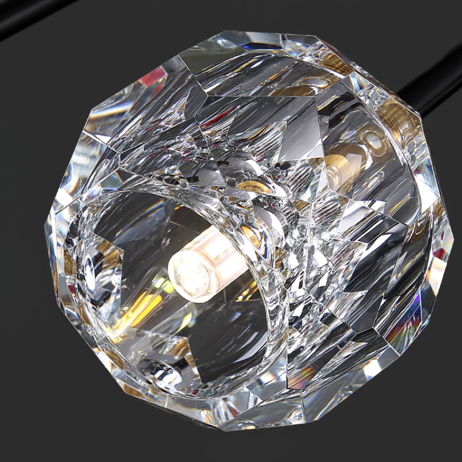 Kristy Chandelier Crystal Ball Brass Elegance - Letslighting