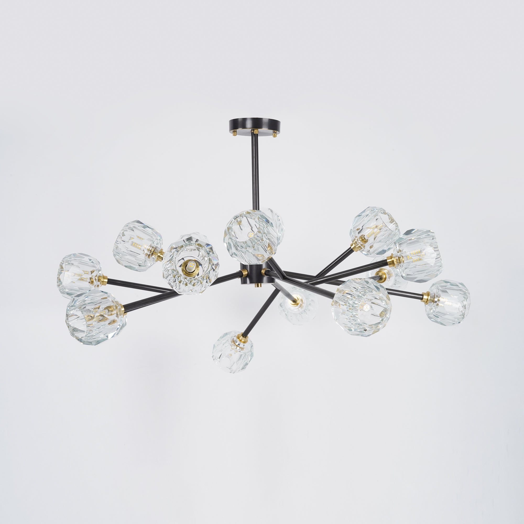 Lustra Pendant Lamp Crystal Ball Brass Cluster - Letslighting