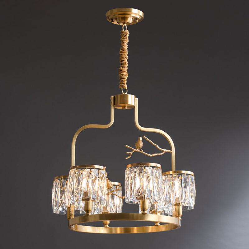 Zephyr Individual Creativity Bird Brass Crystal Chandelier - Letslighting