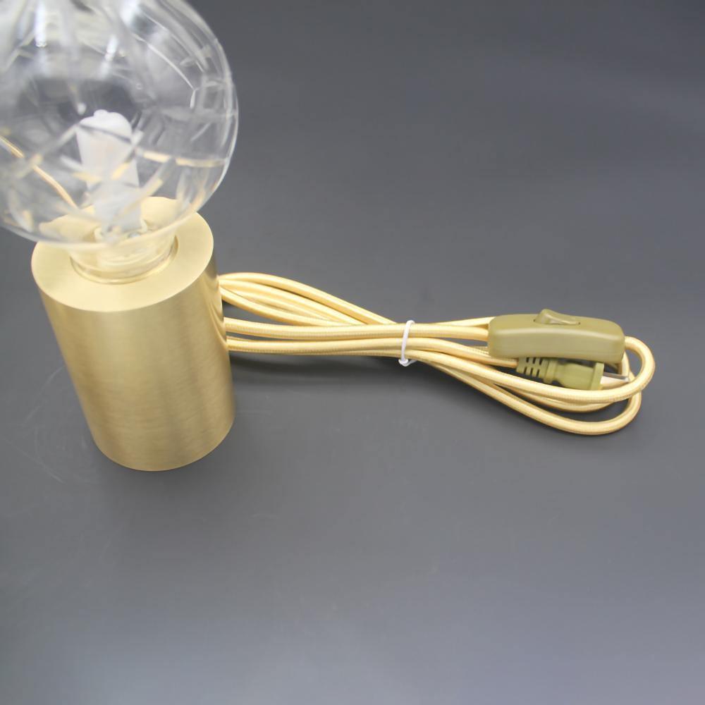 Lyrician Brass Glass Industrial Table Lamp - Letslighting