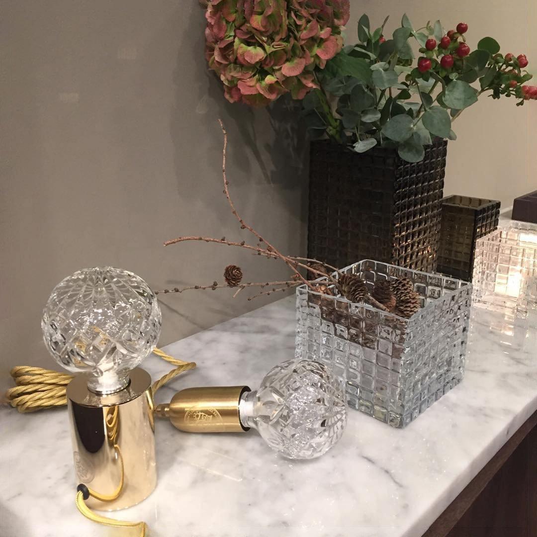 Lyrician Brass Glass Industrial Table Lamp - Letslighting