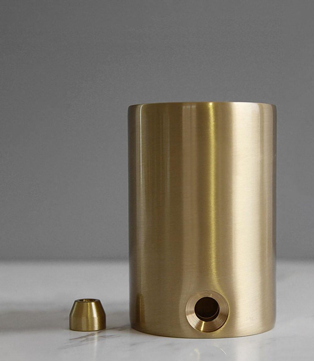 Lyrician Brass Glass Industrial Table Lamp - Letslighting