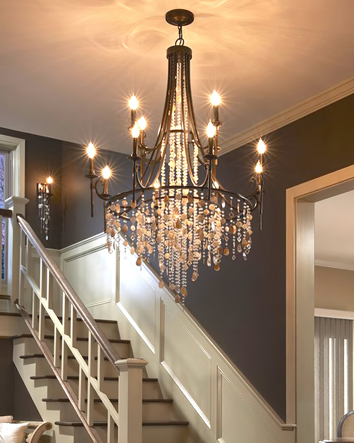 Errina Postmodern Luxury Shell Crystal Chandelier - Letslighting