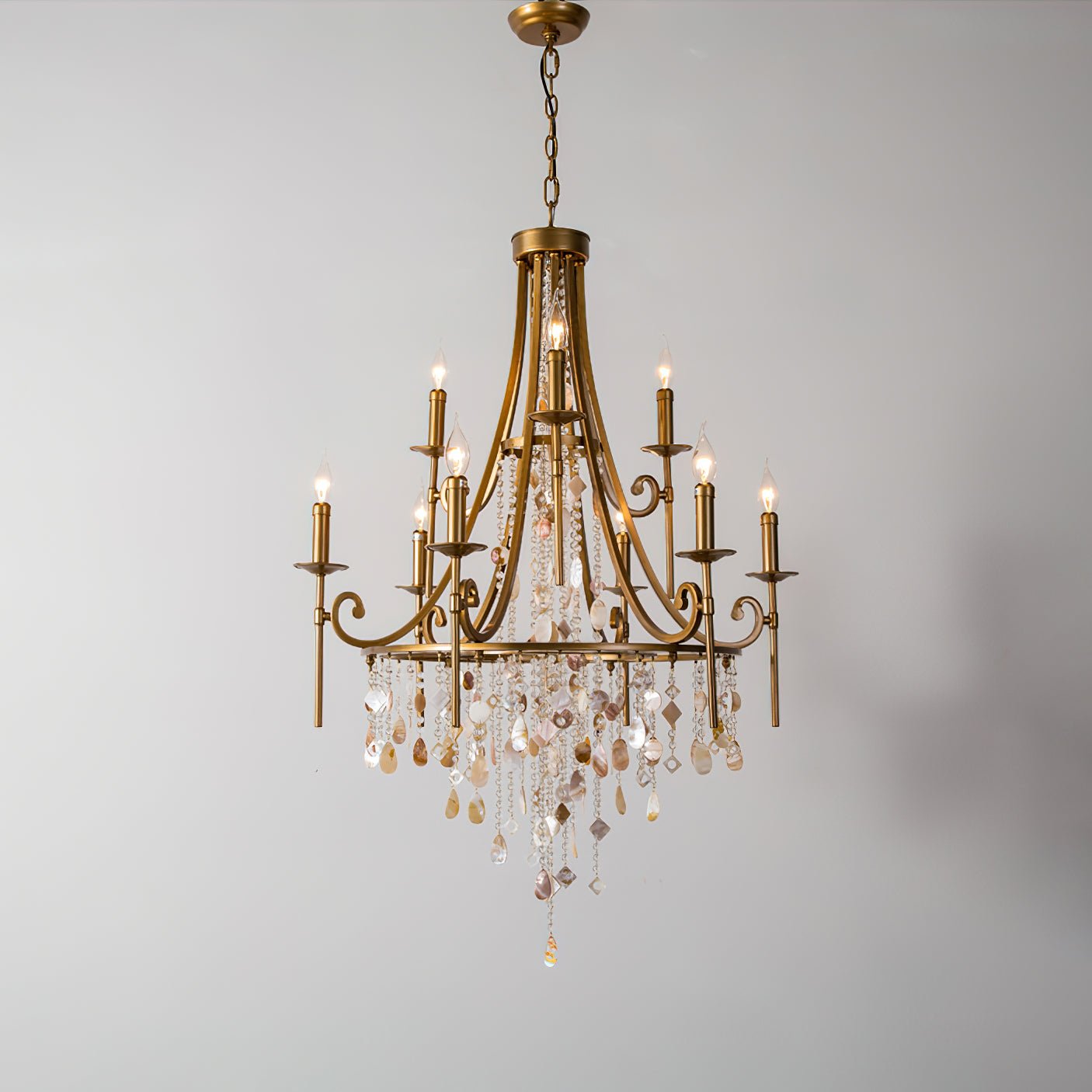 Errina Postmodern Luxury Shell Crystal Chandelier - Letslighting