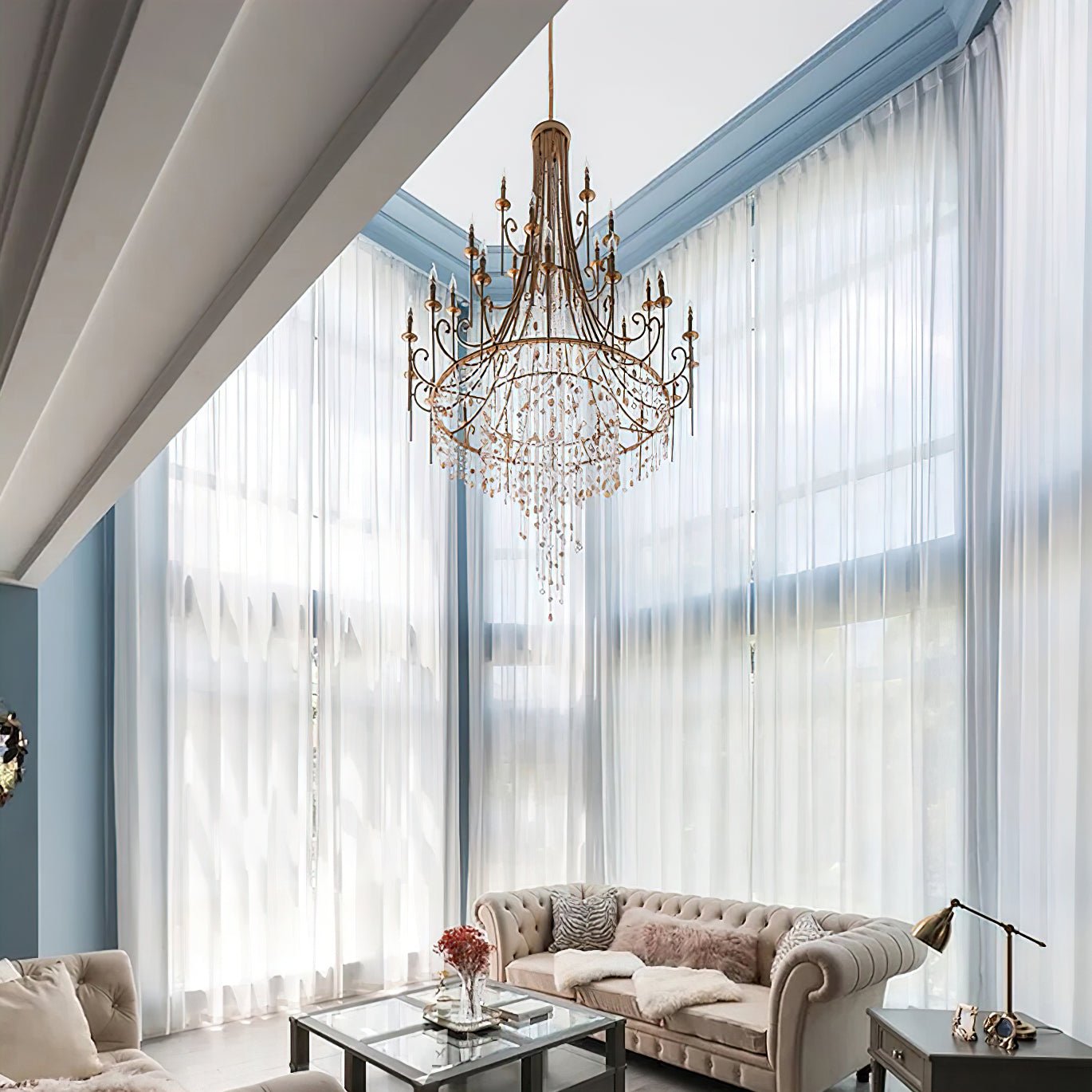 Errina Postmodern Luxury Shell Crystal Chandelier - Letslighting