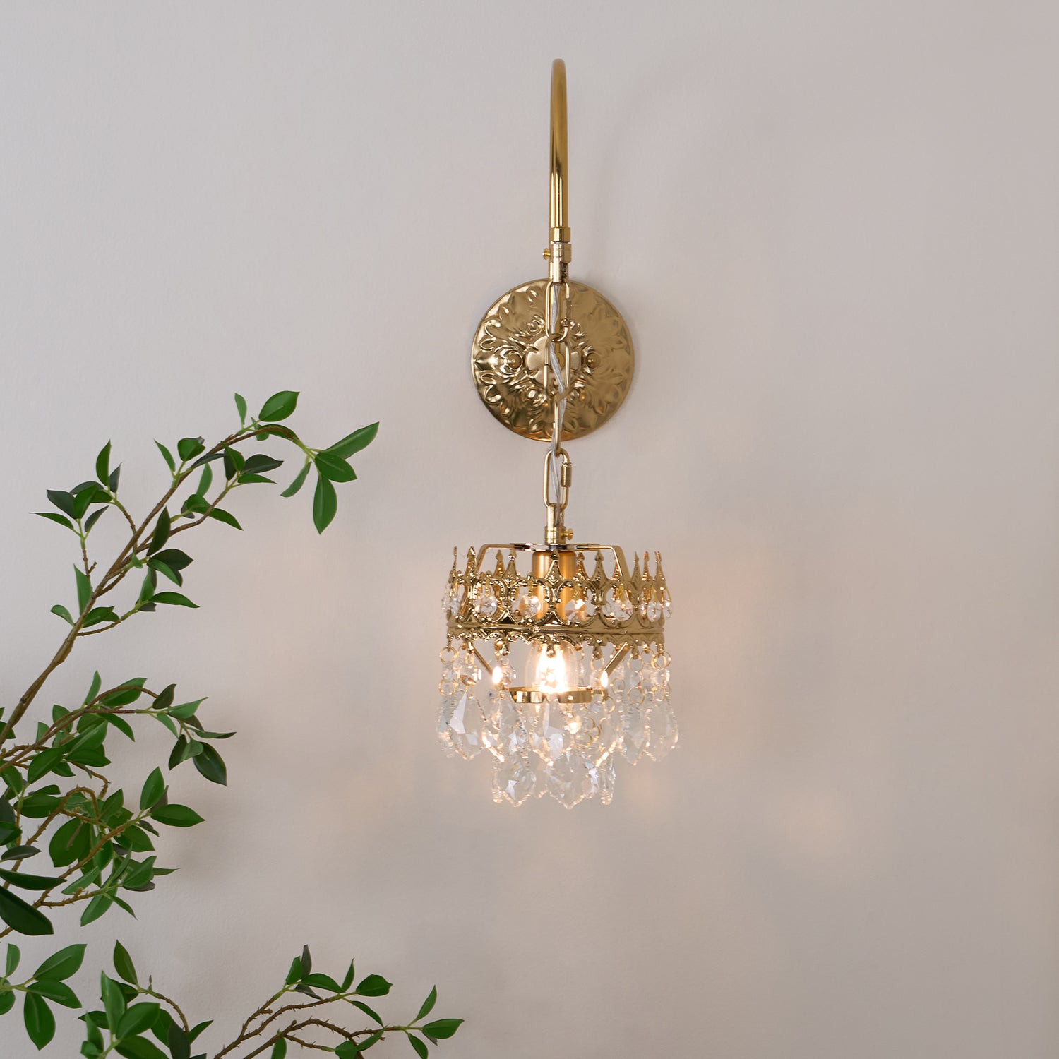 Ivmarila Nordic Art Crown Crystal Sconce Wall lamp - Letslighting