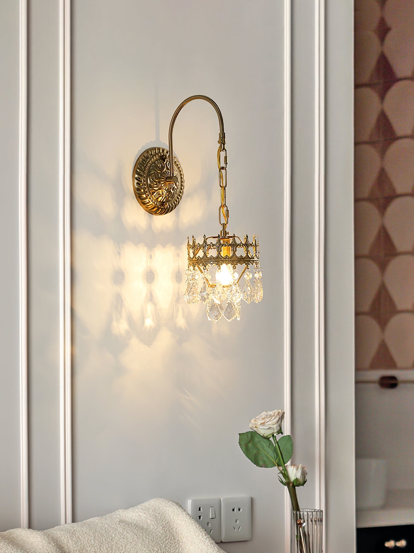 Ivmarila Nordic Art Crown Crystal Sconce Wall lamp - Letslighting