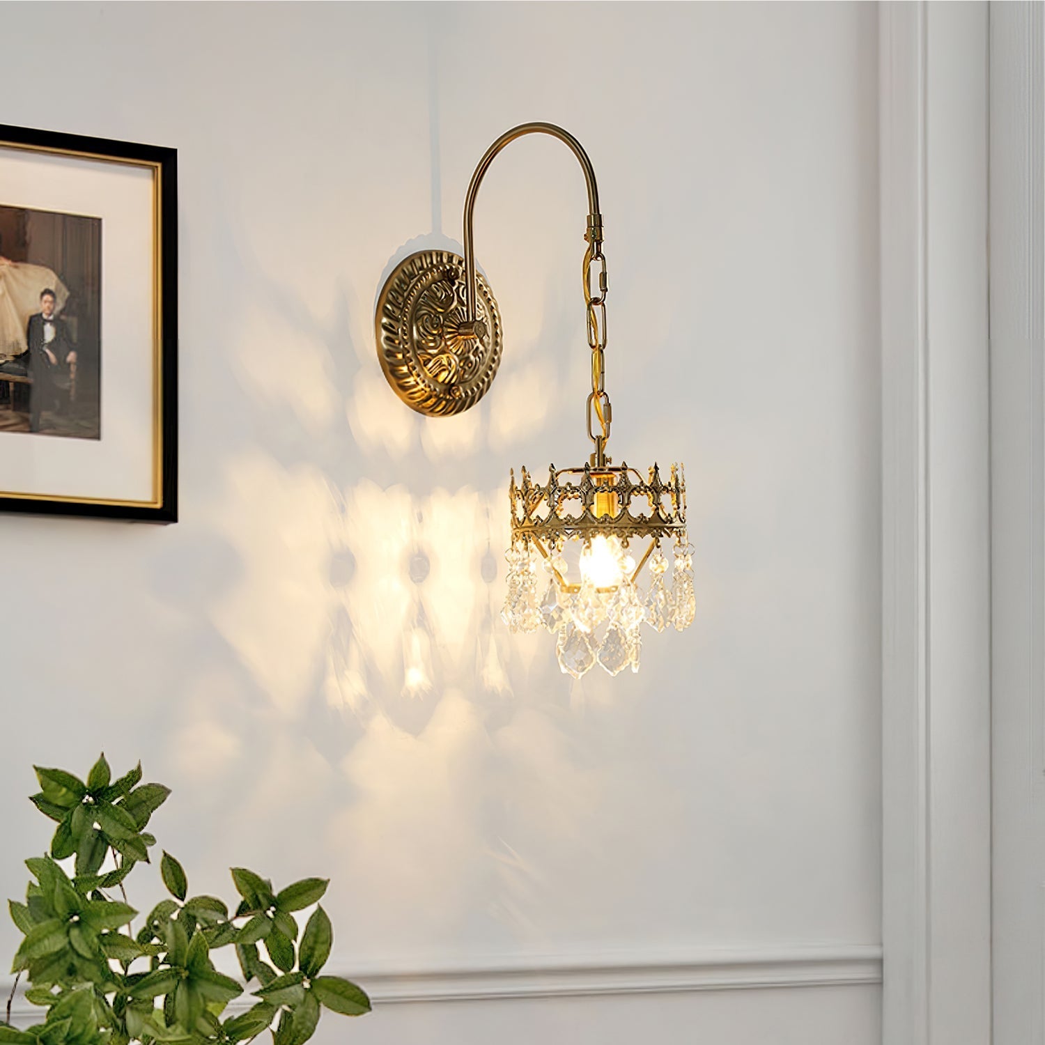 Ivmarila Nordic Art Crown Crystal Sconce Wall lamp - Letslighting