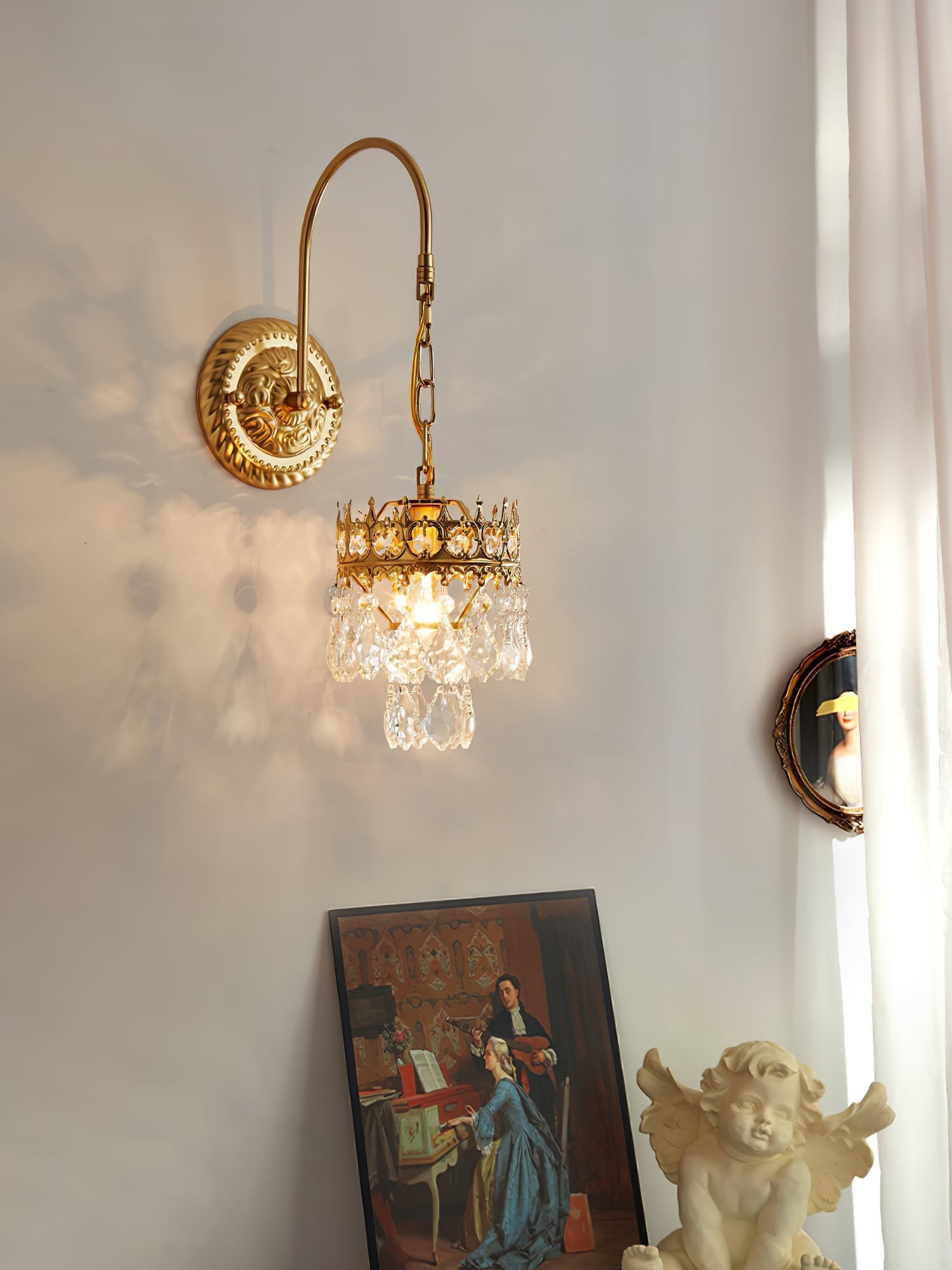 Ivmarila Nordic Art Crown Crystal Sconce Wall lamp - Letslighting