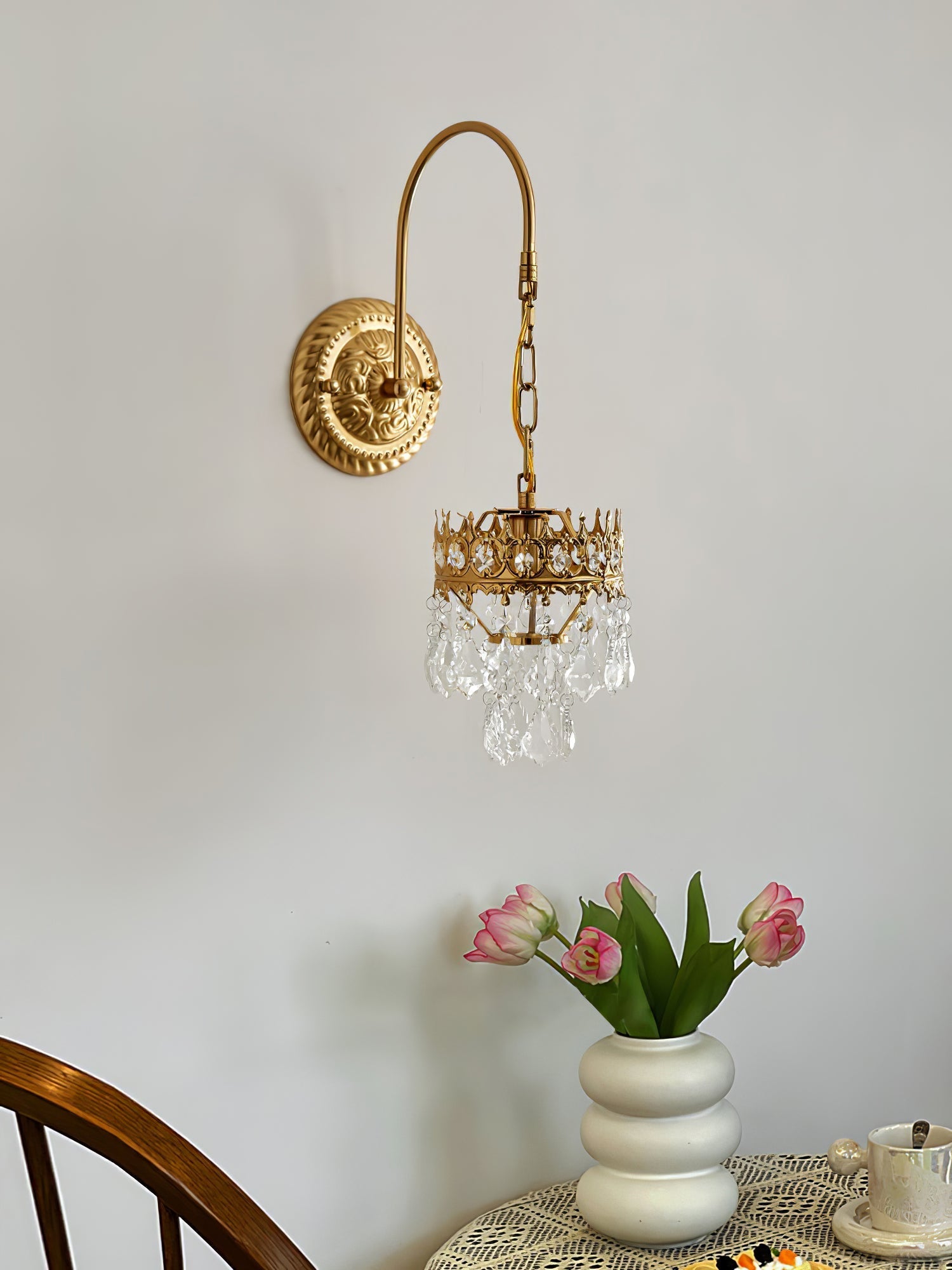 Ivmarila Nordic Art Crown Crystal Sconce Wall lamp - Letslighting