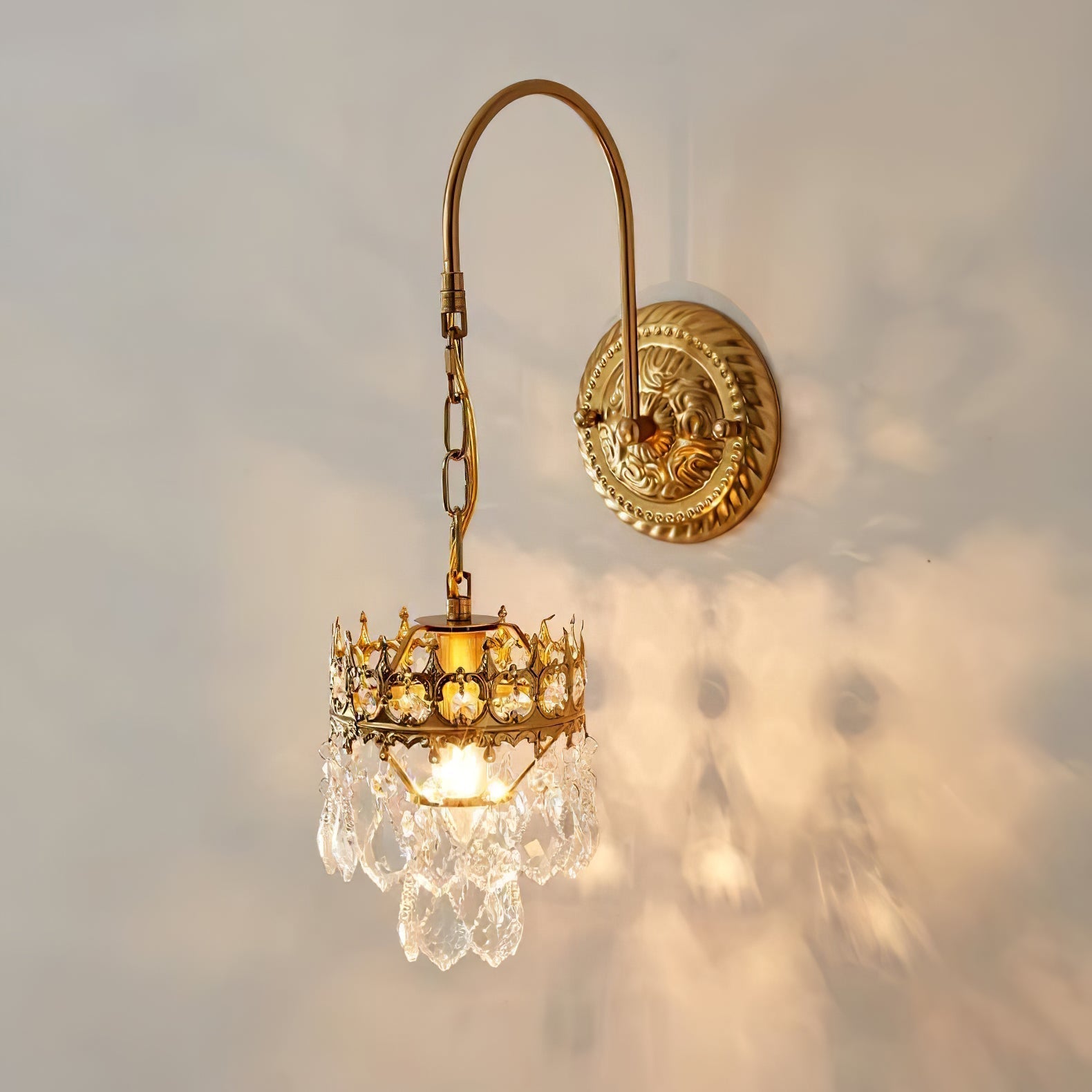 Ivmarila Nordic Art Crown Crystal Sconce Wall lamp - Letslighting