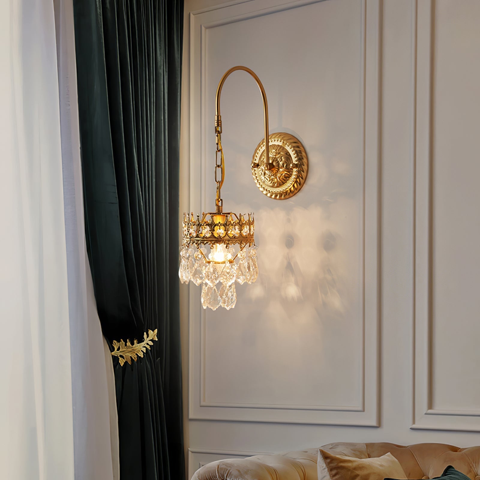 Ivmarila Nordic Art Crown Crystal Sconce Wall lamp - Letslighting