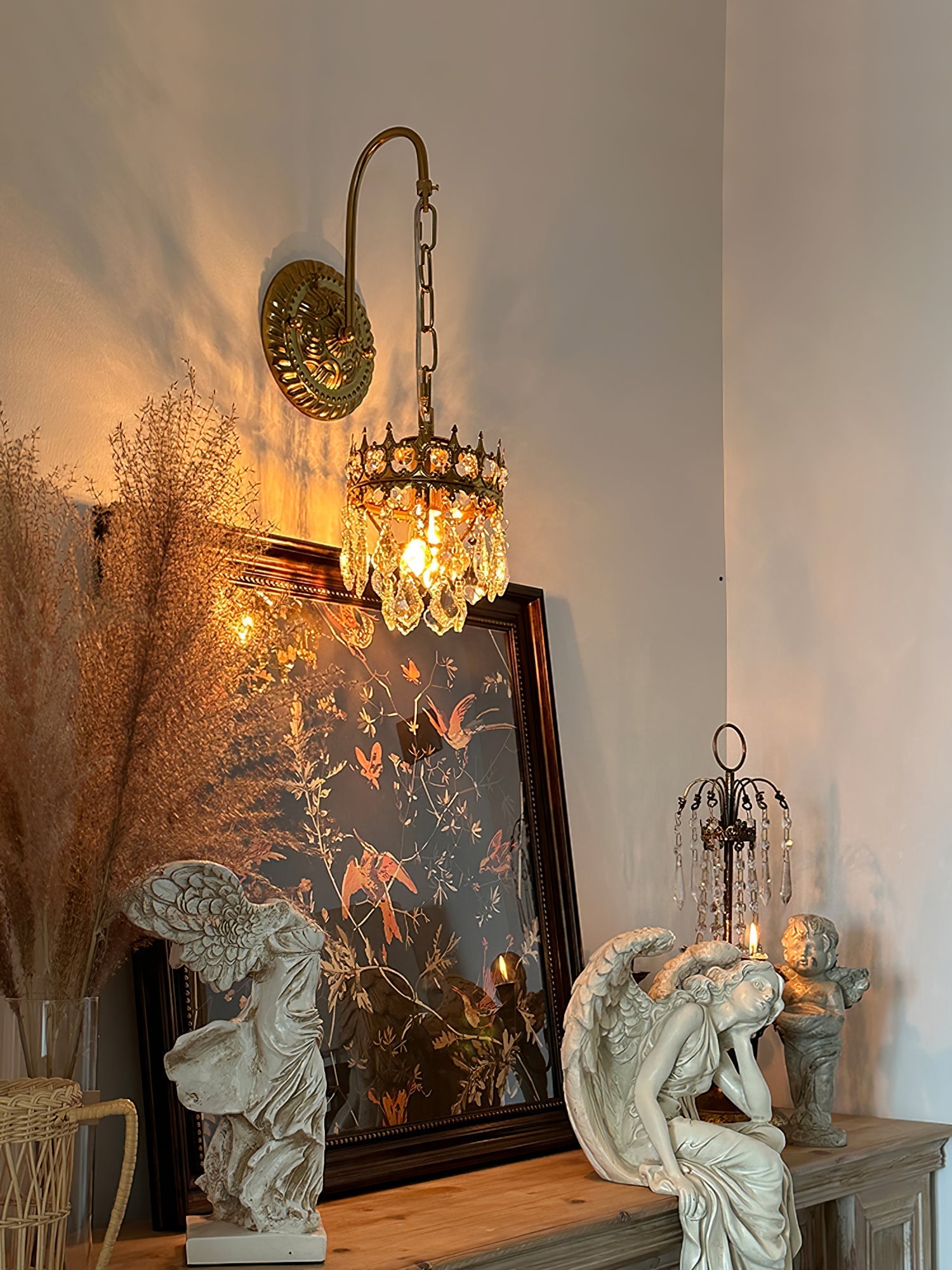Ivmarila Nordic Art Crown Crystal Sconce Wall lamp - Letslighting