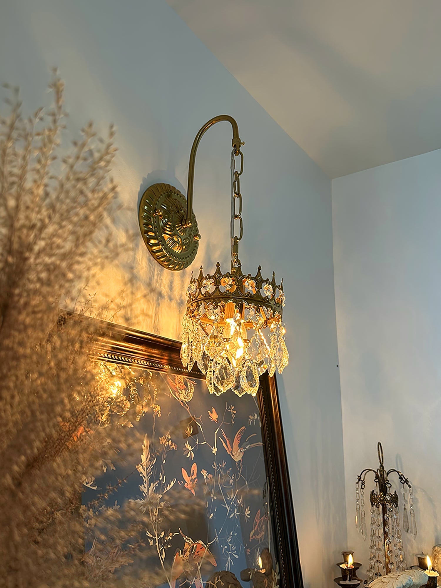 Ivmarila Nordic Art Crown Crystal Sconce Wall lamp - Letslighting
