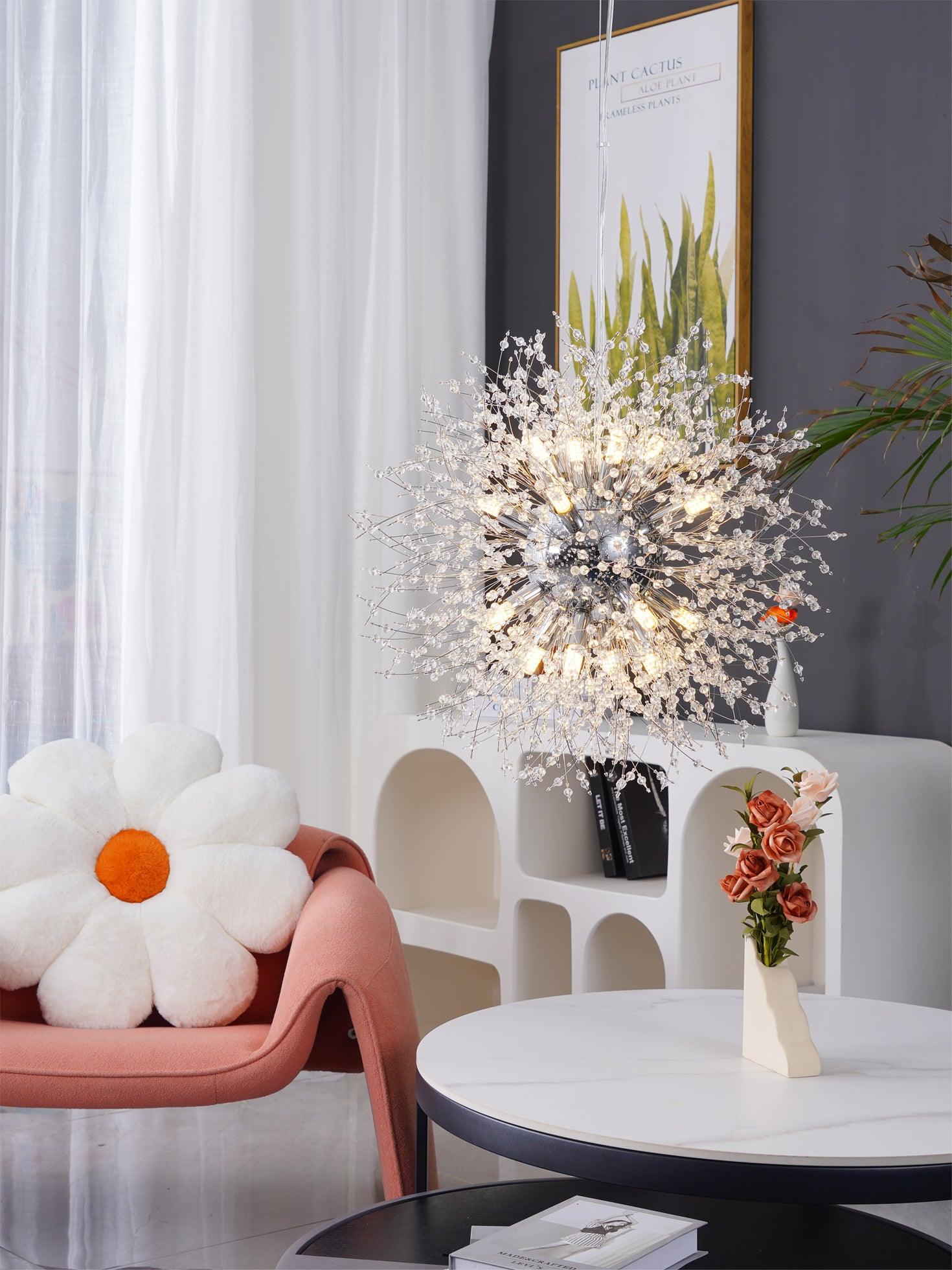 Lustra Chandelier Crystal Dandelion with Crystals - Letslighting